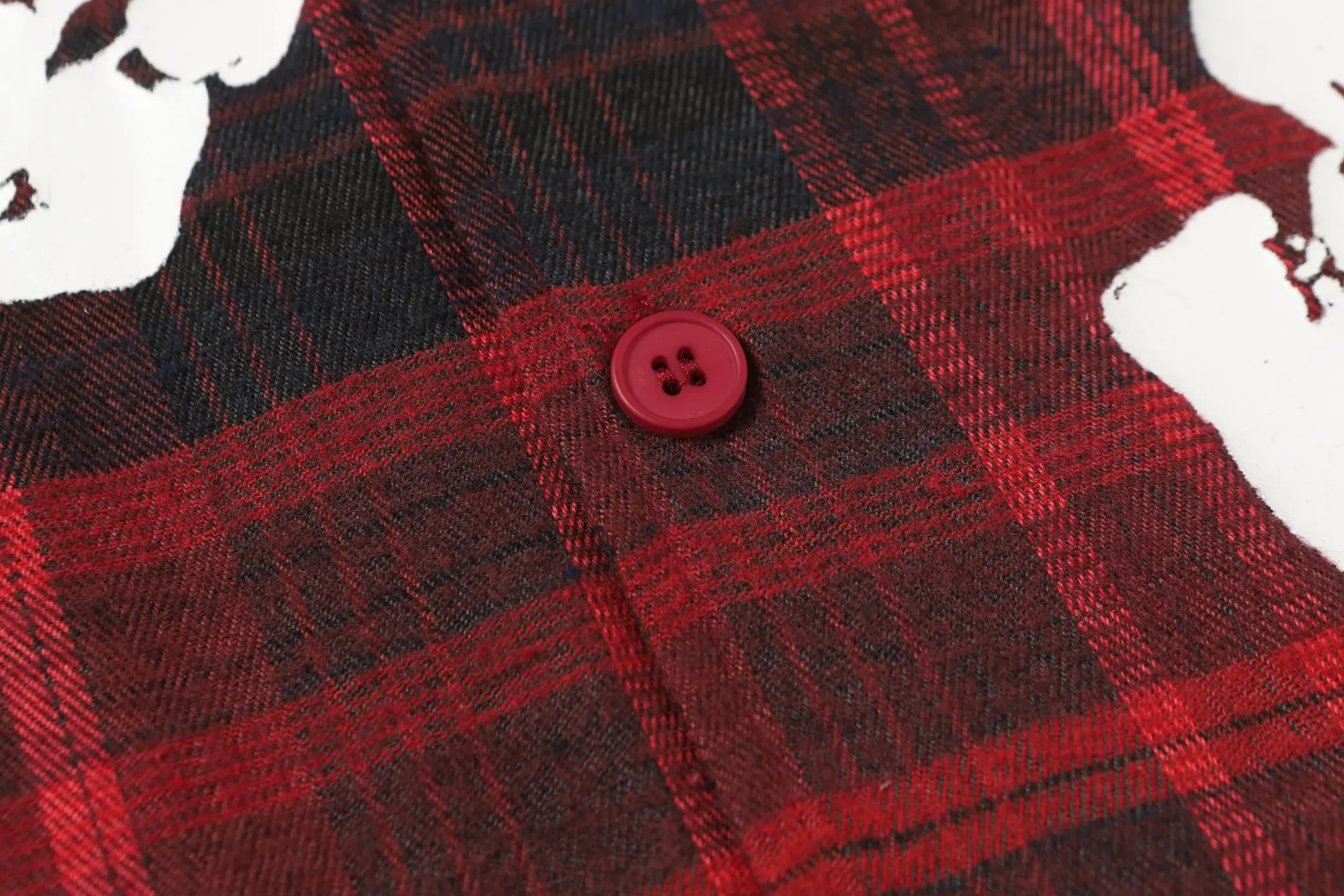 P136 383 DENIM TEARS kapok European and American fashion brand high-quality plaid long-sleeved shirt set Color Red Gray Yellow Size S-XL